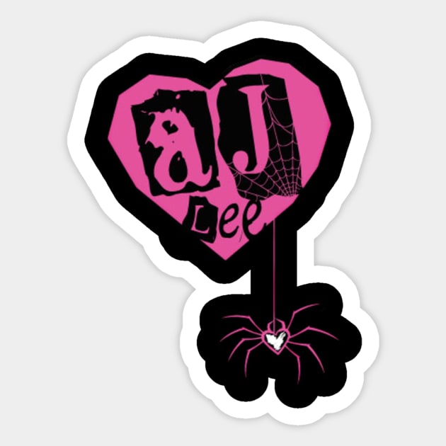 AJ Lee heart and spider Sticker by Fearlessjames00